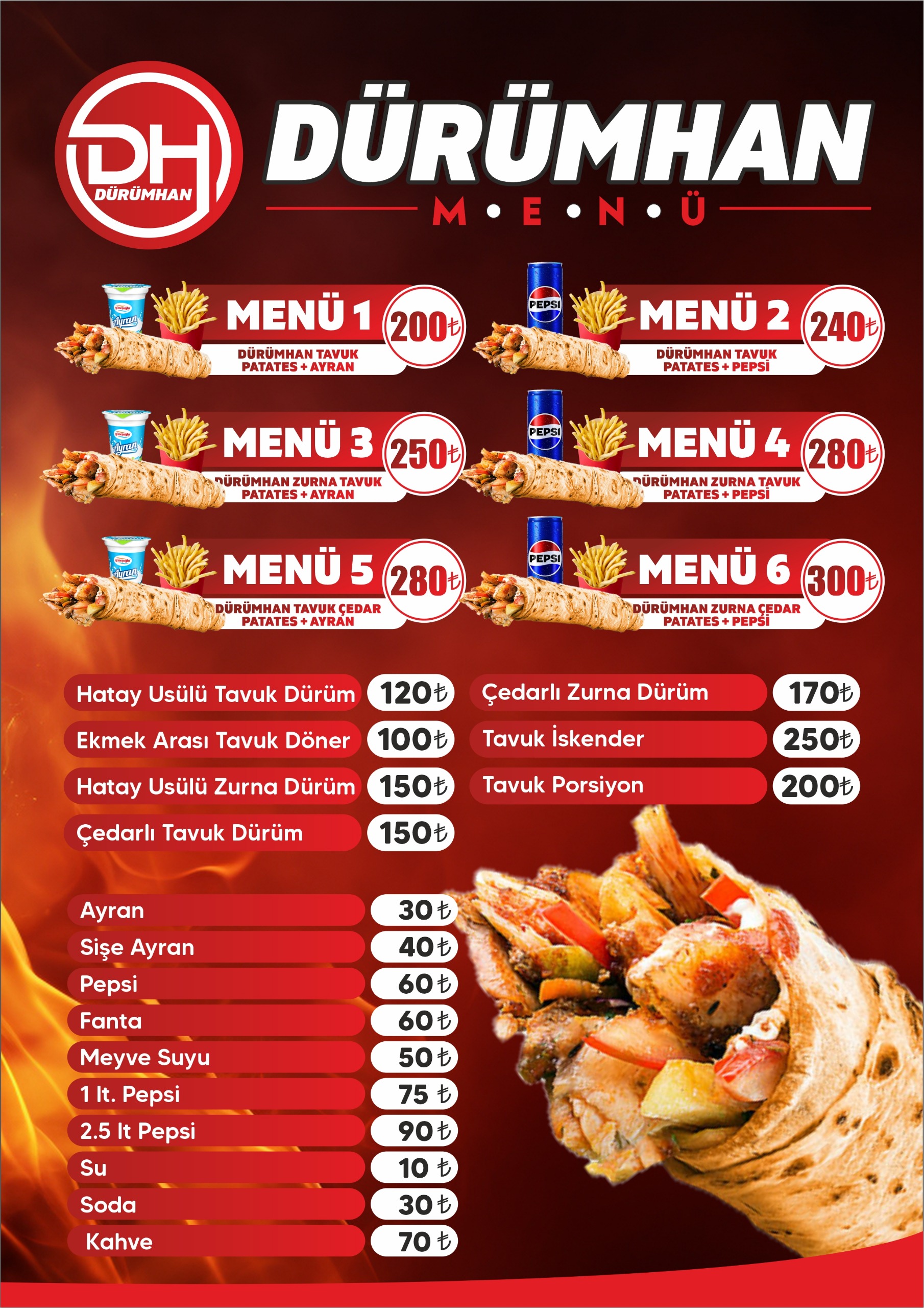 Tavuk Döner Menüsü